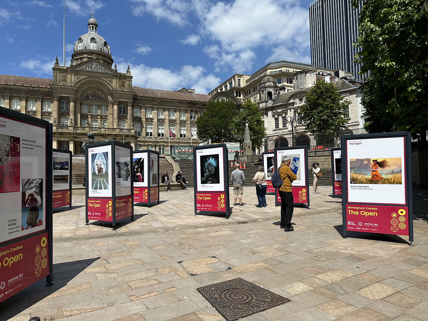 Birmingham Creates: The Open, now on display across city centre