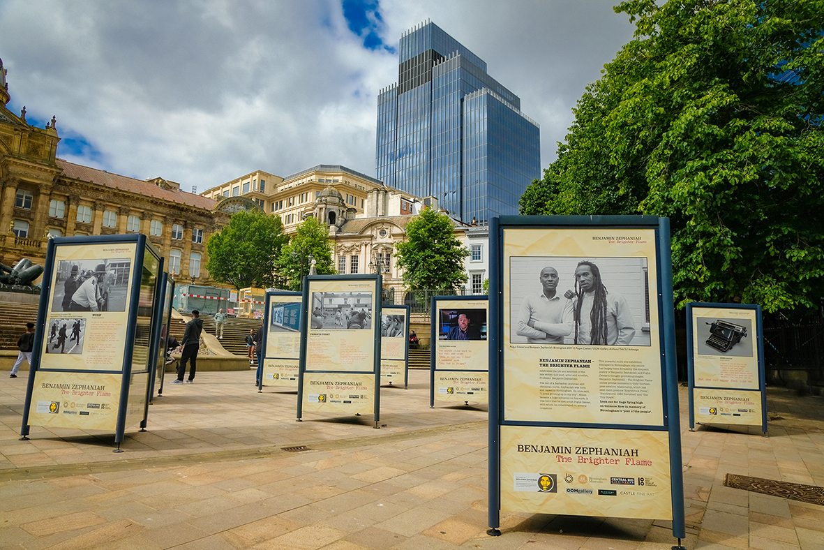 Benjamin Zephaniah exhibition on display in Victoria Square